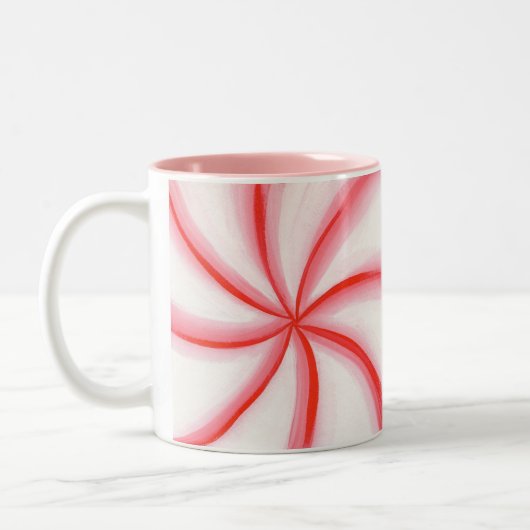 Candy Mint Swirl Rosa Tasse (Links)