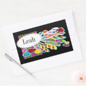 Candy Monogram Customizing Label Rechteckiger Aufkleber (Umschlag)