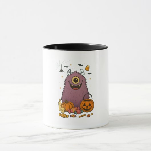 Candy Monster Bash – Cute Halloween Design Tasse (Zentrum)