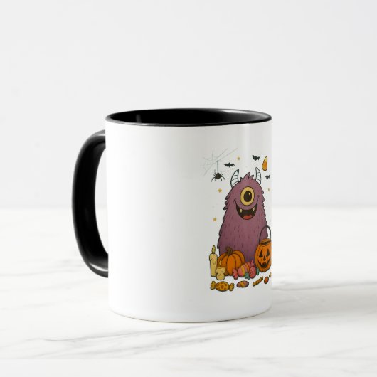 Candy Monster Bash – Cute Halloween Design Tasse (Vorderseite Links)