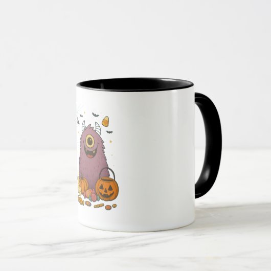 Candy Monster Bash – Cute Halloween Design Tasse (VorderseiteRechts)
