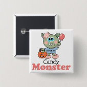 Candy Monster Halloween Button (Vorne & Hinten)