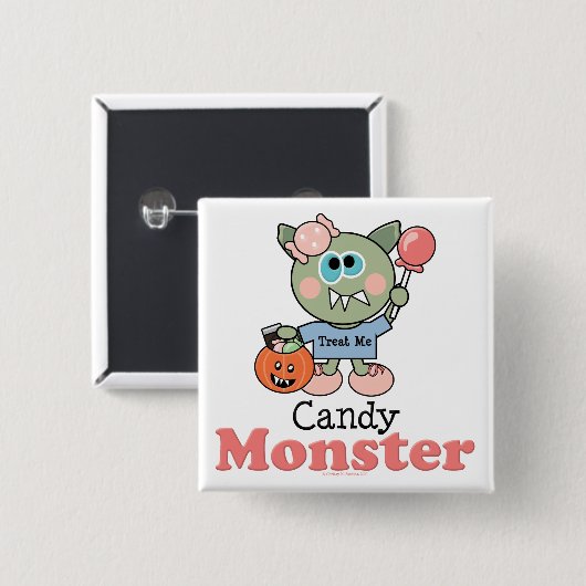Candy Monster Halloween Button (Vorne & Hinten)