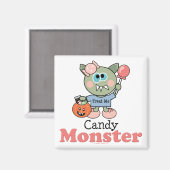Candy Monster Halloween Magnet (Vorderseite/Rückseite)
