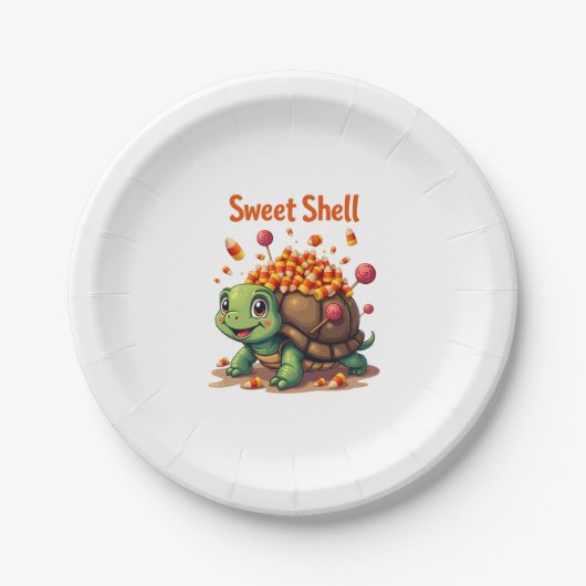 Candy Muschel Turtle Pappteller (Vorderseite)