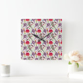 Candy-Muster | Lollenmuster | Lollipop 11 Quadratische Wanduhr (Zuhause)