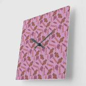 Candy-Muster | Lollenmuster | Lollipop 34 Quadratische Wanduhr (Winkel)
