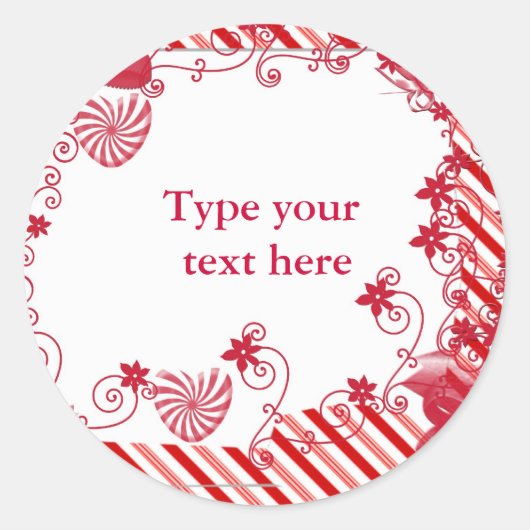 Candy n vines Gift tag oder Umschlag Aufkleber (Vorderseite)