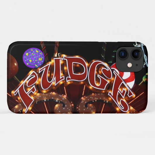 Candy Neon "FUDGE"-Zeichen Case-Mate iPhone Hülle (Rückseite (Horizontal))
