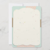 Candy Niedlich Bären Einladung zum ersten Geburtst (Rückseite)