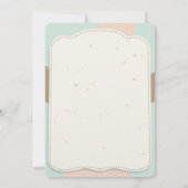 Candy Niedlich Bear 1. Geburtstag Einladung (Rückseite)