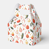 Candy & Ornaments Bright Christmas Pattern Geschenkschachtel (Rückseite)