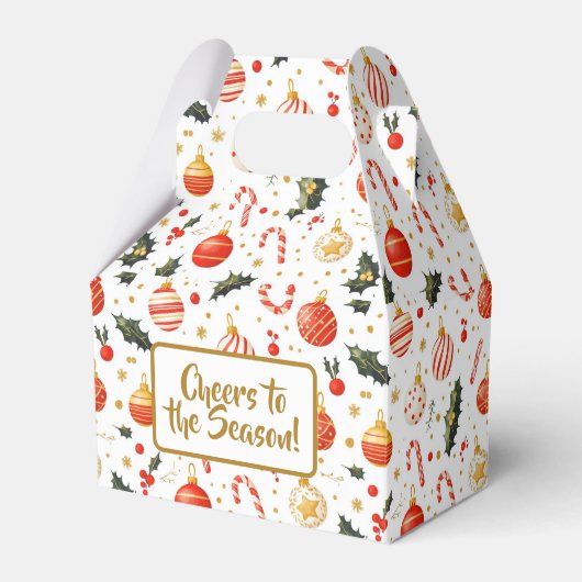 Candy & Ornaments Bright Christmas Pattern Geschenkschachtel (Vorderseite)