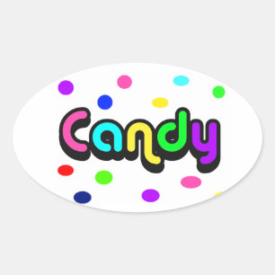 Candy-oval Aufkleber