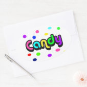 Candy-oval Aufkleber (Umschlag)