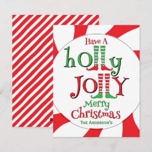 Candy Overload Elf Holly Jolly Frohe Weihnachten! Feiertagskarte