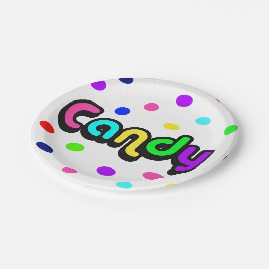 Candy Pappteller (Schrägansicht)