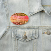 Candy Patchwork Animal Print Namensschild (Beispiel)