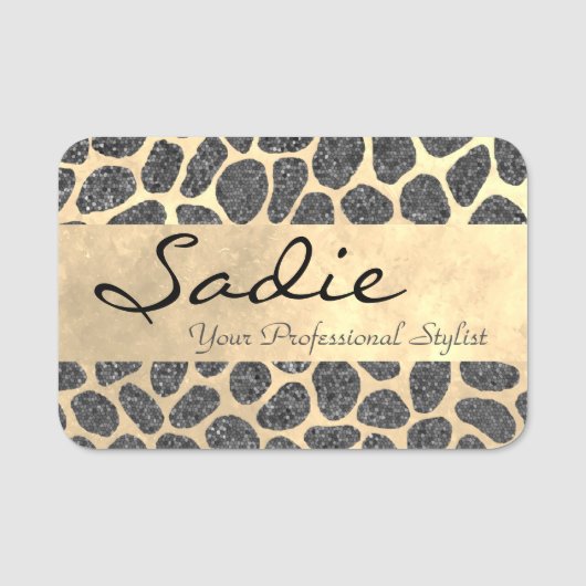 Candy-Patchwork-Tierwerbung Namensschild (Vorderseite)