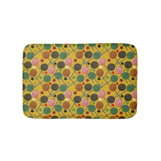 Candy pattern | Lollies pattern | lollipop 25 Badematte (Vorderseite)