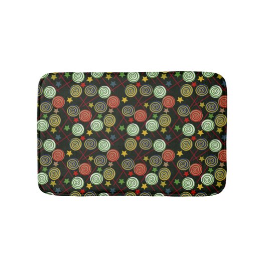 Candy pattern | Lollies pattern | lollipop 28 Badematte (Vorderseite)