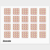 Candy pattern | Lollies pattern | lollipop 2 Quadratischer Aufkleber (Blatt)