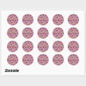 Candy pattern | Lollies pattern | lollipop 7 Runder Aufkleber (Blatt)