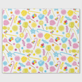 Candy Pattern Lollipop Gumdrops Party Supplies Geschenkpapier (Flach)