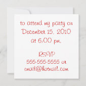 Candy Peppermint Einladung (Rückseite)