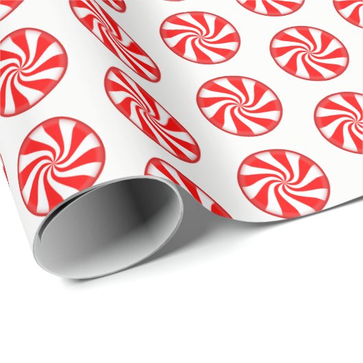Candy Peppermint Wrapping Paper Geschenkpapier (Rolleneckpunkt)