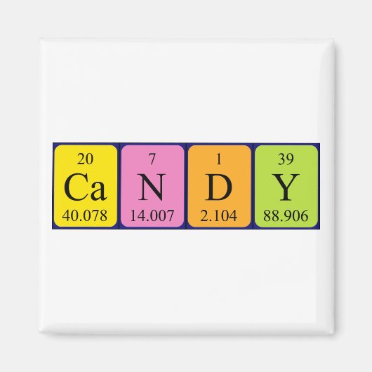 Candy Periodenmagnet Magnet (Vorne)