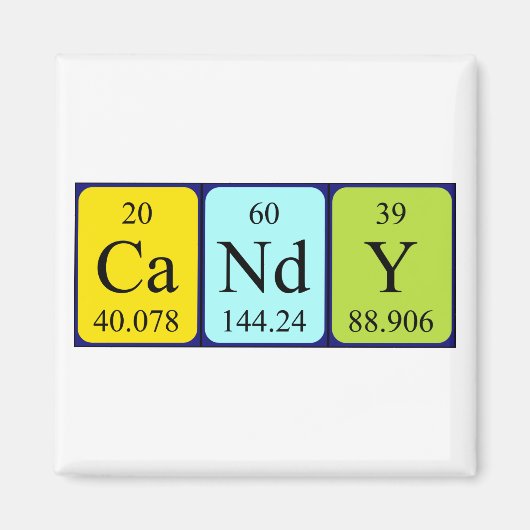 Candy Periodenmagnet Magnet (Vorne)