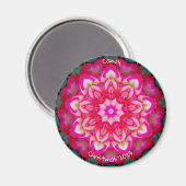 CANDY ~ Personalisierte Miniatur Rose Fraktal ~ Magnet (Vorderseite/Rückseite)