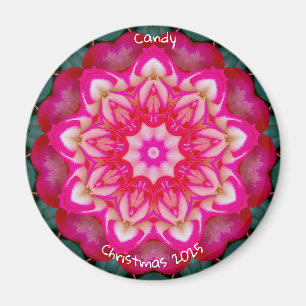 CANDY ~ Personalisierte Miniatur Rose Fraktal ~ Magnet