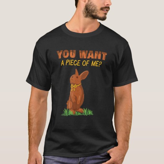 Candy Piece Chocolate Bunny Rabbit Happy Oaster Su T-Shirt (Vorderseite)
