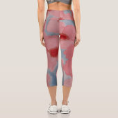Candy Pink Blume Capri Leggings (Rückseite)
