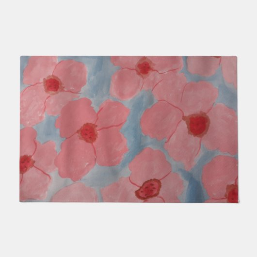 Candy Pink Blume Door Mat Fußmatte (Vorderseite)