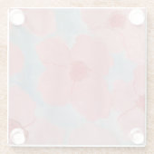 Candy Pink Blume Glasuntersetzer (Rückseite)