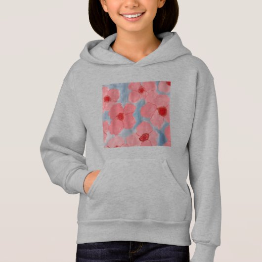 Candy Pink Blume Hoodie (Vorderseite)