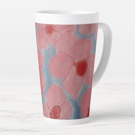 Candy Pink Blume Milchtasse (Rechte Ecke)