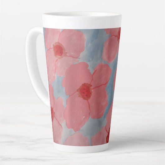 Candy Pink Blume Milchtasse (Linke Ecke)