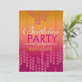 Candy Pink Bokeh Sparkle Einladung zum Geburtstag (Stehend Vorderseite)