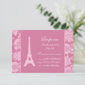 Candy Pink in Paris UAWG RSVP Karte (Stehend Vorderseite)
