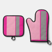 Candy Pink Ofenhandschuh & Topflappen-Set (Vorderseite)