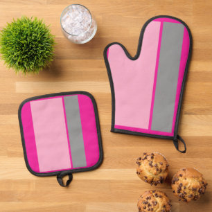 Candy Pink Ofenhandschuh & Topflappen-Set