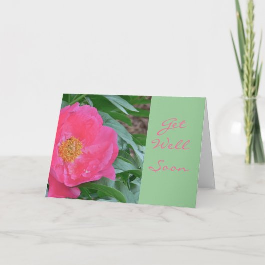"CANDY-PINK PEONY/GET GUT BALD" KARTE (Vorderseite)