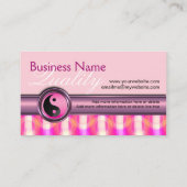 Candy Pink Reiki Health & Beauty Business Cards Visitenkarte (Rückseite)