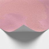 Candy Pink Rose Molten Marmorglas Abstrakt Geschenkpapier (Ecke)