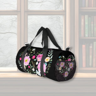 Candy Pink Roses & Herz Duffle Bag