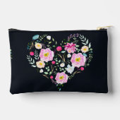 Candy Pink Roses & Herz Zubehörtasche (Rückseite)